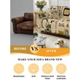 thumbnail image 5 of Cartoon Tractor Couch Cover for 2 Cushion Sofa, Cute Digger Shovel Truck Car Khaki Washable Loveseat Sofa Covers Slipcover for Sectional Sofas L-Shaped, Couch Throw Cover 71"x118", 5 of 9