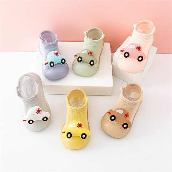 Aayomet Baby Slippers Cartoon Socks Shoes Toddler WarmThe Floor Socks Non Slip Prewalker Shoes (Coffee, 8 Toddler)