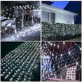 thumbnail image 2 of Solar Net Mesh String Lights, 4.9ft x 4.9ft 96 
LED Outdoor Waterproof LED Lights with Remote for Party Christmas Holiday Garden Decor, Cool White, 2 of 8