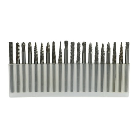 

20Pc Full Double Grain Tungsten Carbide Burr Milling Cutter Milling Cutter Bit Set Mini Drill Rotating Tool Accessories Engraving Drill Bit