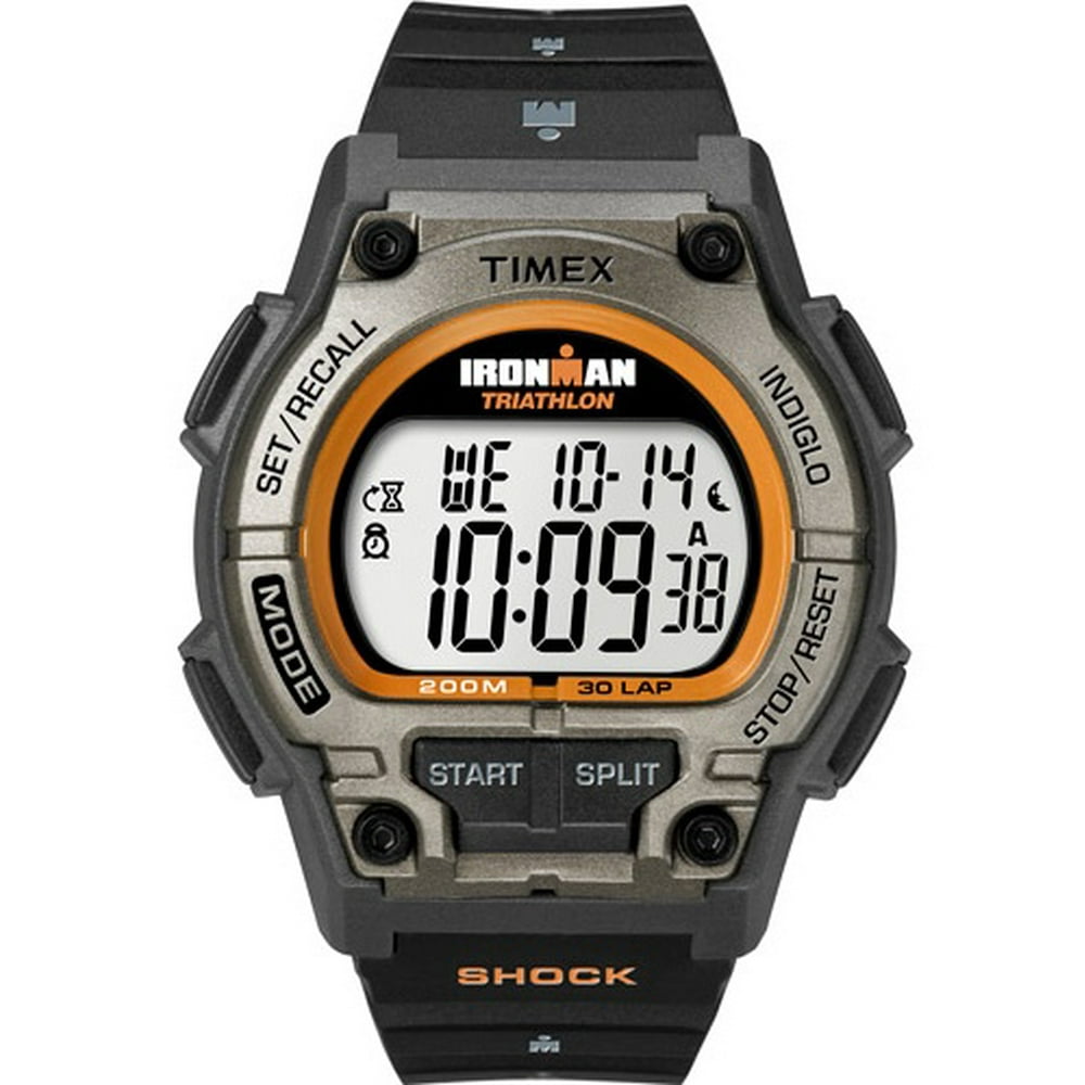 Timex Men's Ironman Shock 30Lap Watch, Black Resin Strap Walmart