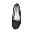 thumbnail image 4 of New Girl Little Angel Lola-803E Glitter Leatherette Bow Moccasin Ballerina Flat, 4 of 5