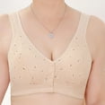 thumbnail image 2 of Bra Women's Adjustable Sports Front Closure Extra-Elastic Breathable Lace Trim Bra, 2 of 2