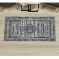 thumbnail image 1 of Ethnic Decorative Rug, Folkloric and Bohemian Artwork of Geometric Cultural Ornaments Rustic Look Grayscale Art, Quality Carpet for Bedroom Dorm and Living Room, 6 Sizes, Grey, by Ambesonne, 1 of 1
