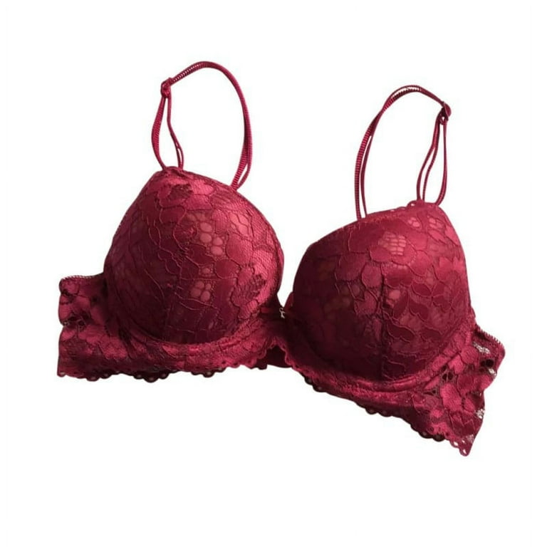 Ardorlove Womens Lace Embroidery Push-up Bra Set Wire Free Padded Lingerie  Underwear