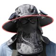thumbnail image 4 of HBASD Outdoor Wide Brim Sun Hat with 2 Solar Fans, Fishing Hat with Removable Neck Flap, UV Protection Sun Bucket Hat for Fishing, Hiking, Camping (Upgrade A), 4 of 7