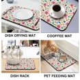 thumbnail image 4 of Washable Rubber Daisy Cute Floral Dish Drying Mats for Kitchen Counter Home Large Coffee Bar Pad Accessories and Decor for Utensils Stemware 19.5''x12'', 4 of 7