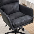 thumbnail image 2 of New Home Office Desk Chair Comfy , Adjustable Rolling Swivel Computer Task Chair for Study,Makeup,Office,Bedroom,PU Leather,Black, 2 of 9