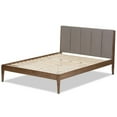 thumbnail image 4 of Baxton Studio Ember Queen Platform Bed in Light Gray and Walnut Brown, 4 of 8