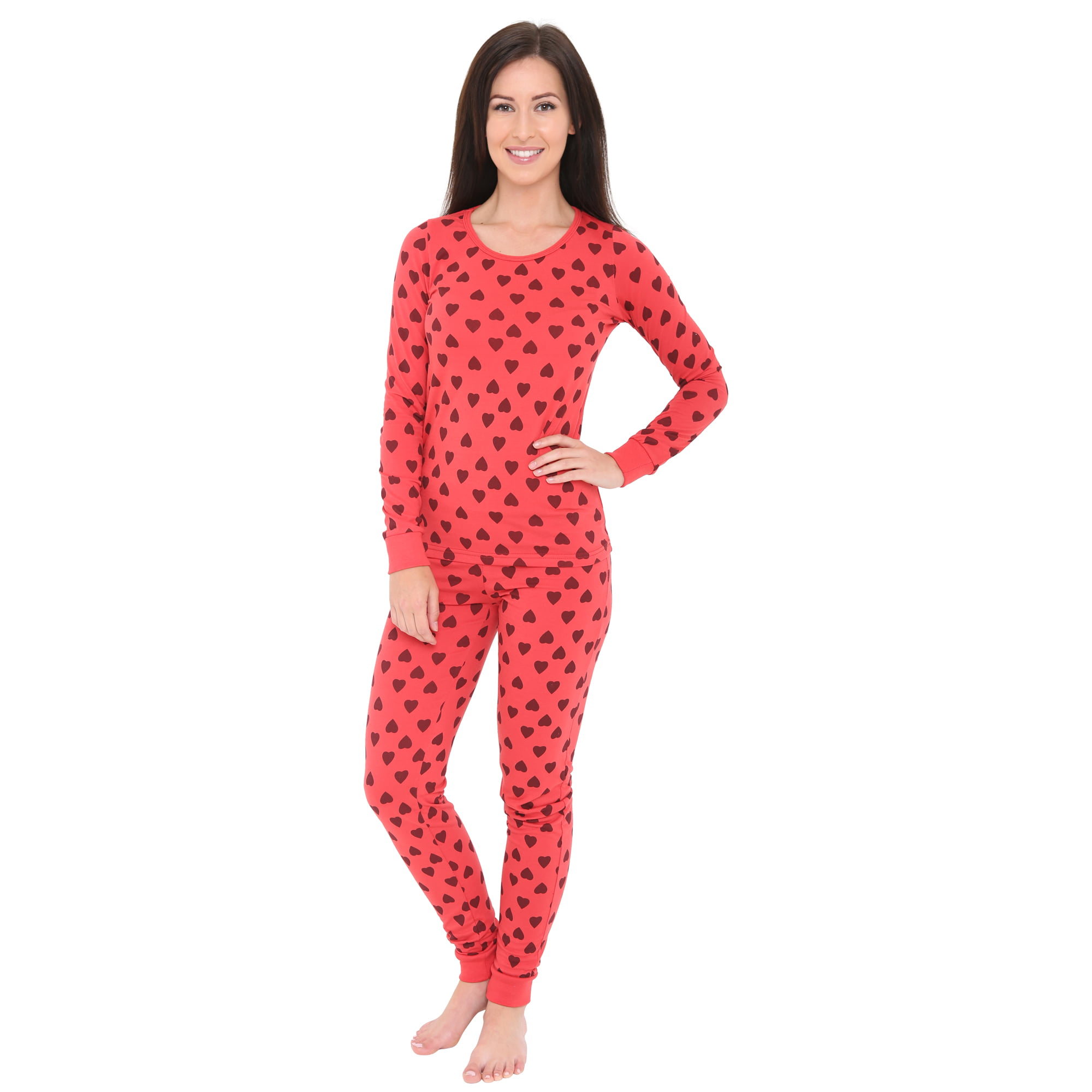 Skylinewears - Women's Long Sleeve Printed Casual 2 Piece Pajama Set ...