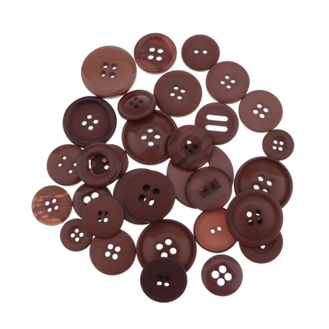 50g Botones de Resina de 2/4 Agujeros Hebilla de para Tarjetas de Recortes - color marrón BLESIY Botones de costura de resina