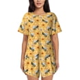 thumbnail image 1 of Balery Bee Wasp Conjunto de Pijama para Mujer con Estampado, Dos Piezas de Manga Corta y Shorts, Ropa de Dormir Suave con Cuello Redondo y Bolsillos-Medium, 1 of 6