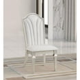 thumbnail image 2 of Evangeline Upholstered Dining Side Chair with Faux Diamond Trim Ivory and Silver Oak (Set of 2), 2 of 14