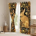 thumbnail image 3 of Homewish Cartoon Jungle Rabbit Curtains Pack of 2 (42x84 Each), Retro Bohemian Hippie Animal Curtains Blackout, Rustic Farmhouse Bedroom Curtains, Window Curtains Bedroom Decor, 3 of 6