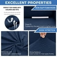 thumbnail image 4 of XYMHUN 1-Piece Sofa Cover Stretch Couch Cover Washable Sofa Slipcover Furniture Protector for 3 Cushion Sofa,Navy, 4 of 7