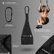 Gymreapers Hanging Ab Straps For Core Strength and Abdominal Training - Padded Adjustable Arm Supports For Bodyweight Exercises (Black)