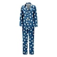 thumbnail image 4 of Razzly Christmas Pajamas Family Christmas Family Matching Pajamas Set Letter Christmas Female and Male Pj Family Sets Couple Matching Pajama Set Pajama Set Plaid Plaid Pjs(Blue,XL), 4 of 6
