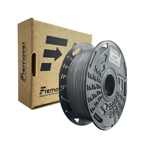 PLA  3D printing filament x 1kg 2.2 lb Silver 1.75 mm  /- 0.03 - Fremover