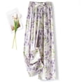 thumbnail image 2 of DeHolifer Women's Pants Cotton Floral Printed Elastic Casual Wide Leg Pants Full Length Pants Multicolor Free Size, 2 of 5