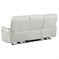 thumbnail image 4 of Lima Power Recliner Sofa- Ivory Faux Leather- USB Port- Cushions- 83 Inch, 4 of 6
