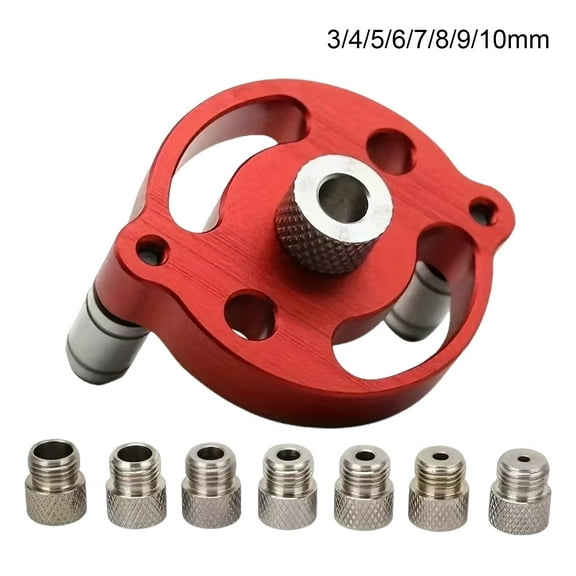 Lifetechs Woodworking Hole Drill Positioner Locator Tool with Drill Bushings Multipurpose DIY Vertical Pocket Hole Jig Kit