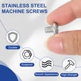 thumbnail image 3 of Uxcell Vis de Machine à Tête de Poêle, Vis Rondes en Acier Inoxydable 304 pour Armoire 50 1/4-20 x 5/16 Pouces, 3 of 7