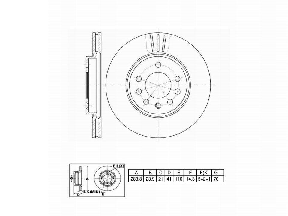 Winstop Brake Rotor, Front WS232964, Saab 900 1996-1994