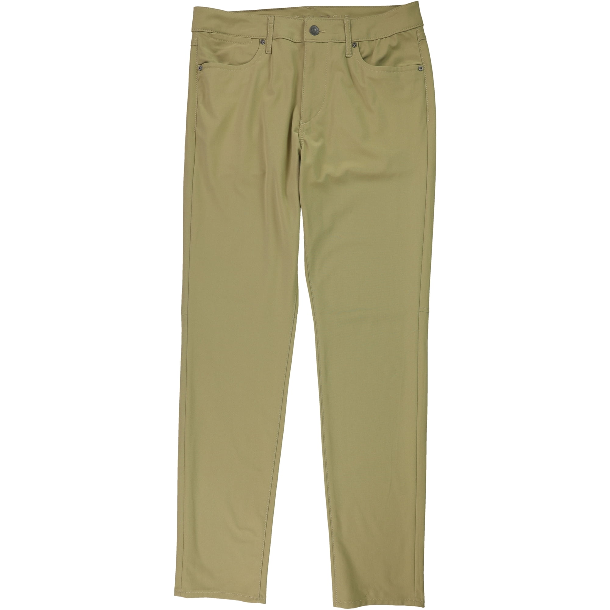 American Eagle Mens Active Flex Casual Trouser Pants, Beige, 42W x 32L