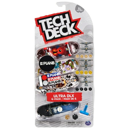 Tech Deck, Ultra DLX Fingerboard 4-Pack, Plan B