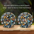 thumbnail image 2 of Pebble Stone Mosaic Clock Wall Decor 10-Inch Silent Wooden Wall Clock, Battery Operated (AA Batteries Not Included), Artistic Home Decor, 2 of 7