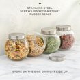 thumbnail image 4 of JoyJolt All-Sides Cookie Jar. Set of 2 Cookie Jars for Kitchen Counter with Lids, Candy Jar, Dog Treat Container, Laundry Detergent Container, Large Canisters, Half Gallon Glass Jar with Lid Airtight, 4 of 8