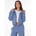 thumbnail image 5 of Celebrity Pink Women's and Women's Plus Zip Front Fleece Hoodie Sweatshirt, Sizes XS-4X, 5 of 13
