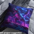 thumbnail image 2 of Homewish 3D Horror Dinosaur Fabric by the Yard 2 Yards for Kid, Neon Blue Lightning Sewing Fabric, Western Animal Fabric for Sewing, Luxury Bedroom Decor, 2 of 6