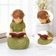 thumbnail image 4 of Reading Elf Figurine - Enchanted Book Lover Gift, Whimsical Desk Decor for Inspiring Imagination & Serenity, 4 of 8
