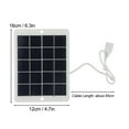 thumbnail image 5 of 5W 5V Solar Charging Panel with Usb Output Outdoor Solar Charger Power Bank, 5 of 9