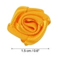 thumbnail image 2 of Unique Bargains Mini Satin Ribbon Roses Tiny Fabric Flowers Embellishments Rosettes Applique Yellow 50 Pcs, 2 of 5