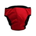 thumbnail image 3 of 2pcs XL Dog Sanitary Underwear Elastic Female Puppy Diapers Washable Comfortable Physical Pants for Canine Heat Incontinence Easy to Use Red Black, 3 of 4