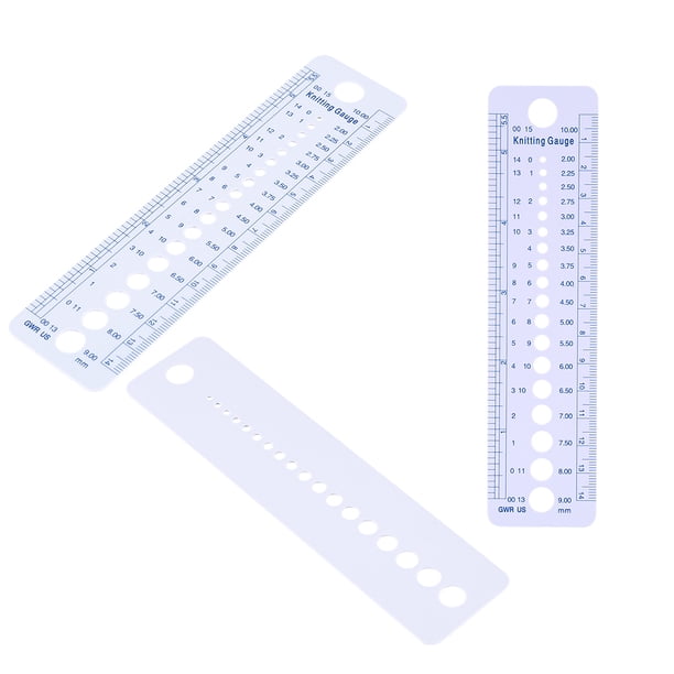 Calibre De Aguja De Tejido De Plástico, Regla Para El Suéter De Tejer Con, Herramientas De Coser US UK Canadá Tamaños De 2-10 Mm, Ayuda Práctica, Peso Ligero, Conveniente Para