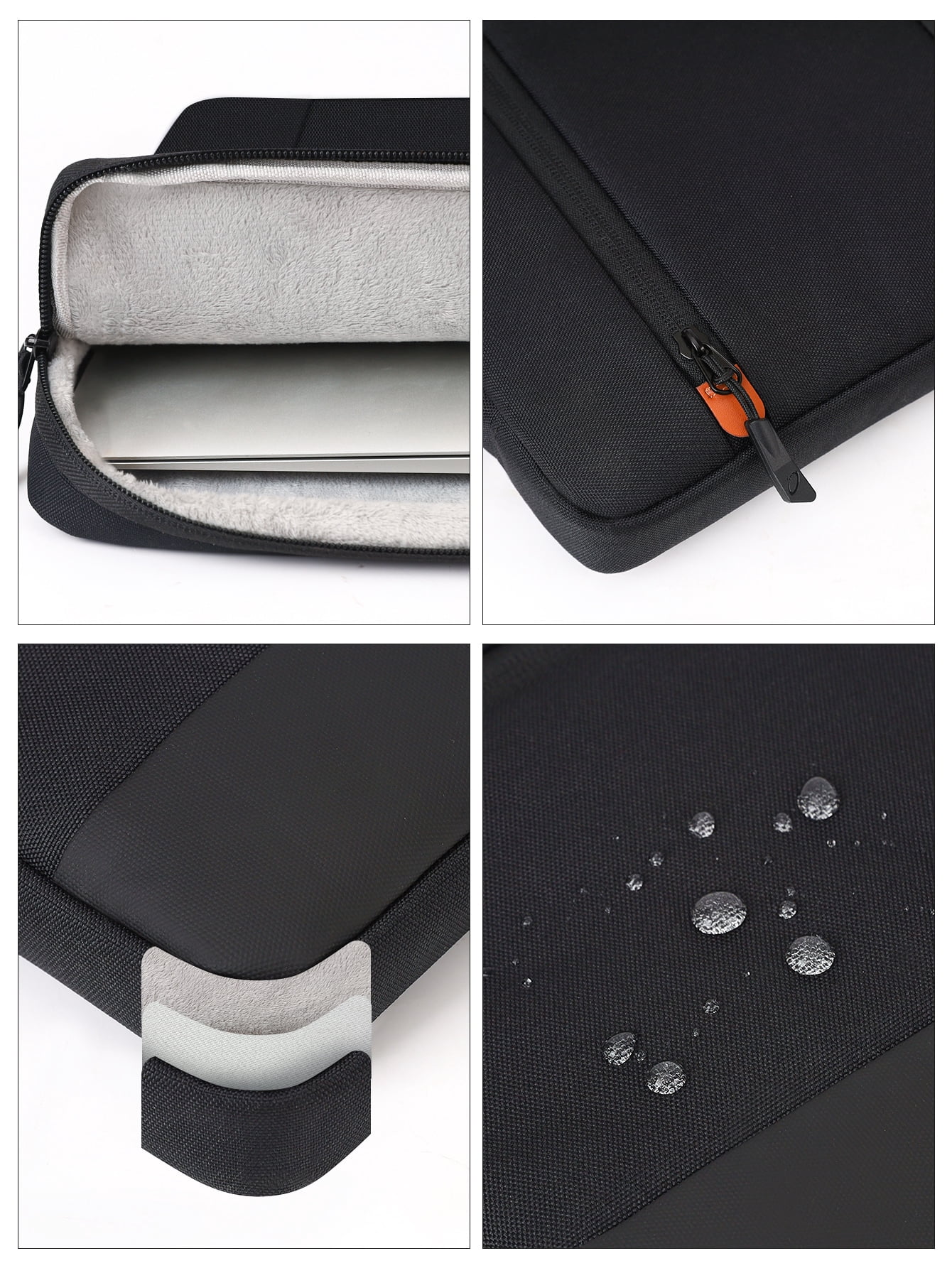 SENLASI 15.6 Inch Laptop Sleeve Case, Protective Notebook Bag Water-resistant Laptop Case 15.6 Inch for 15 15.6" Lenovo Thinkpad IdeaPad HP Dell ASUS Acer Samsung Notebook Chromebook, Black