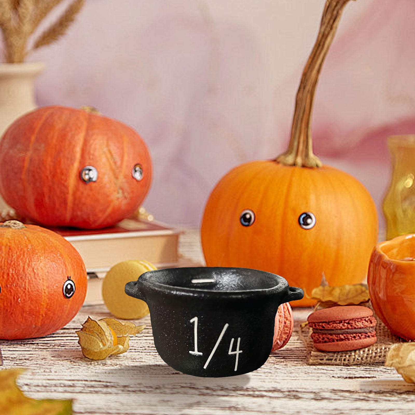 Aura Kitchen Measuring Cup Set Cauldron Measuring Cups Halloween Kitchen Measuring Cup Set 4 Pieces Stackable Nesting Measure With Handle