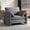 Gray, variant on LAUSAINT HOME 42.1" Oversized Accent Chair with 33.6" Wide Seat, Modern Upholstered Single Armchair with 120° Reclined Backrest, 2 Pillows for Living Room, Chenille, Gray