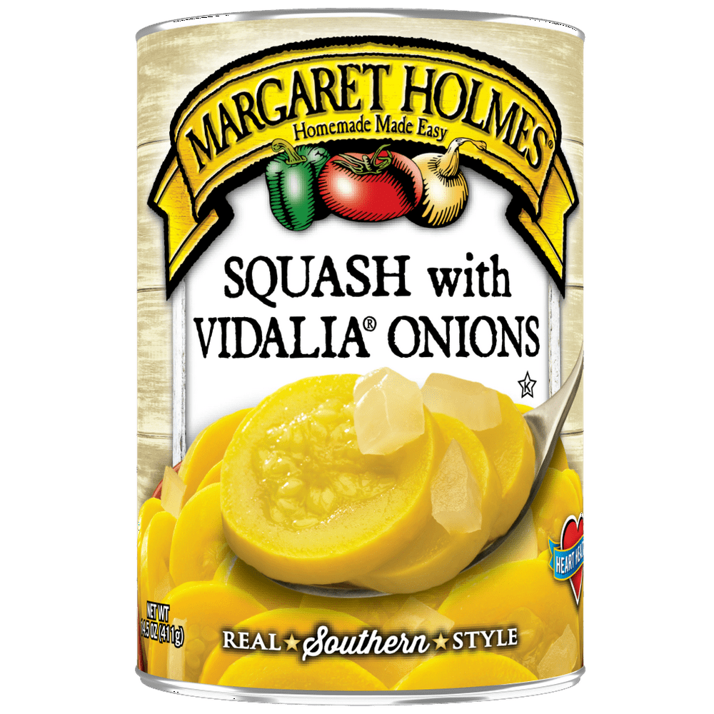 Margaret Holmes Squash With Vidalia Onions, Canned Vegetables, 14.5 oz