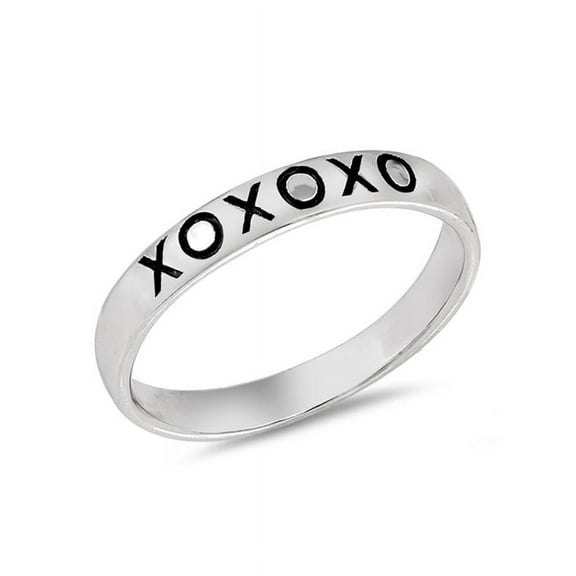 XOXO Band 925 Sterling Silver Ring