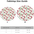 thumbnail image 6 of muroi Red Cherries Green Leaves Round Fitted Tablecloth, Waterproof Table Cover Tablecloth with Elastic Edge for Indoor and Outdoor Fits 40"-44", Small, 6 of 6