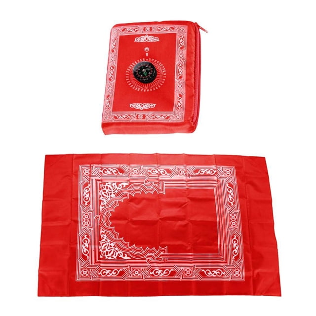 veasfak Muslim Prayer Rug Islamic Mat for Muslim Prayers Great Ramadan Gifts for Muslim Red