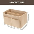 thumbnail image 2 of MRLESS Women's Wallet Travel Container Purse Organizer Insert Felt Bag (L, Beige), 2 of 6