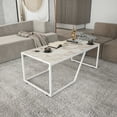 thumbnail image 2 of Wendy Metal Leg Coffee Table - Ephesus White, 2 of 5