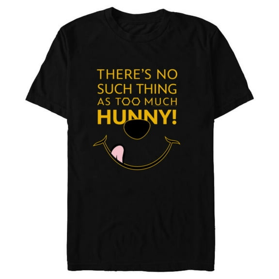 Disney 100 Winnie the Pooh No Such Thing as Too Much Hunny - Short Sleeve Blended T-Shirt for Adults - Customized-Black