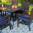 Sophia&William 7Piece Outdoor Patio Dining Set Wicker Rattan Chairs