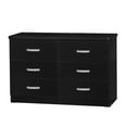 thumbnail image 3 of Better Home Products DD & PAM 6 Drawer Engineered Wood Bedroom Dresser in Black, 3 of 5